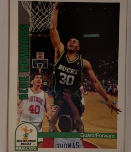 1992-93 Hoops #417 Blue Edwards — front