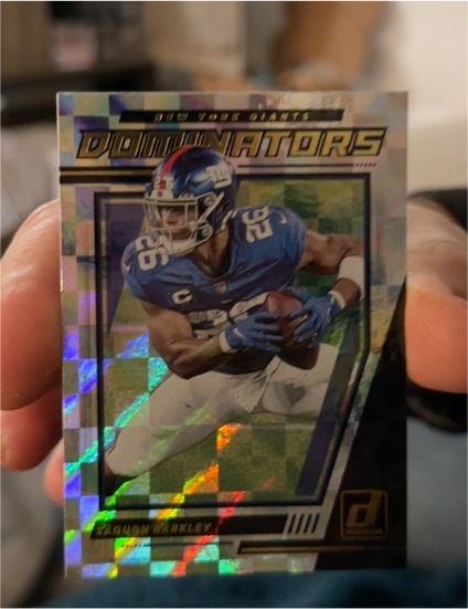2021 Panini Donruss Dominators #D24 Saquon Barkley — front