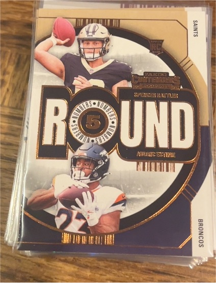 2024 Panini Contenders #18 Spencer Rattler / Audric Estime Round Numbers — front
