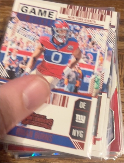 2024 Panini Contenders #74 Brian Burns Red Game Ticket — front