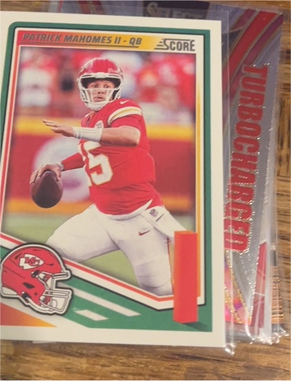 2025 Panini Score #100 Patrick Mahomes II — front