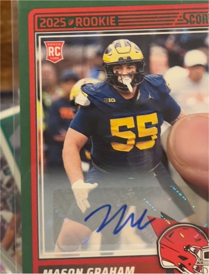 2025 Score #22 Mason Graham Rookie Signatures — front