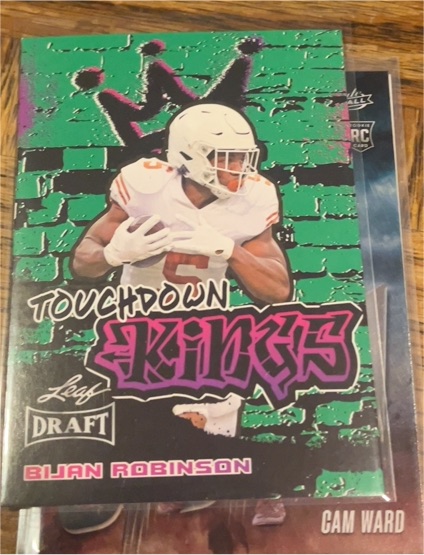 2023 Leaf Draft #95 Bijan Robinson Touchdown Kings — front