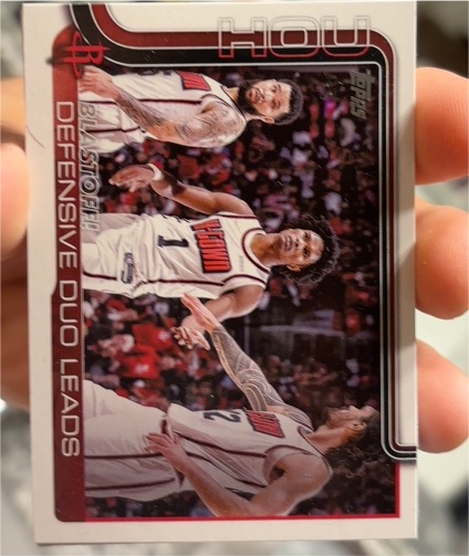 2025-26 Topps #297 Blastoff! Houston Rockets Defensive Duo Leads — front