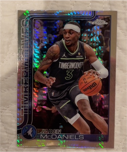 2025-26 Topps Chrome #176 Jaden McDaniels — front