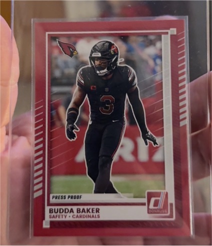 2025 Panini Donruss #23 Budda Baker Press Proof Red — front