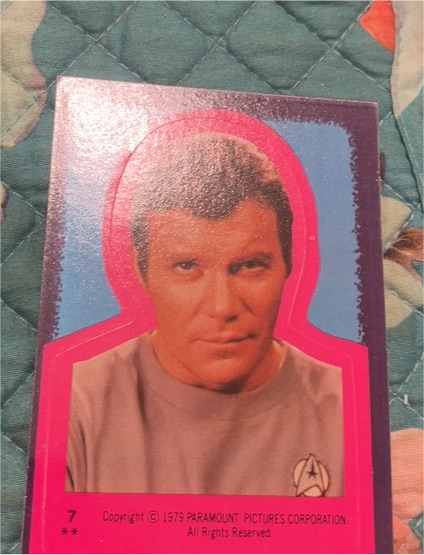 1979 Topps Star Trek: The Motion Picture Sticker #7 James T. Kirk — front
