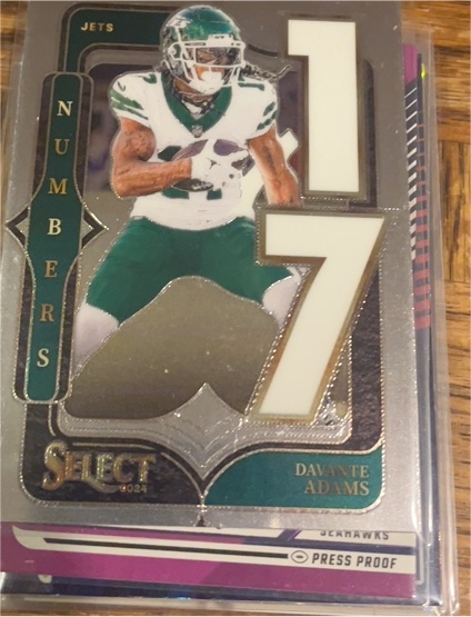 2024 Panini Select #25 Davante Adams Select Numbers — front