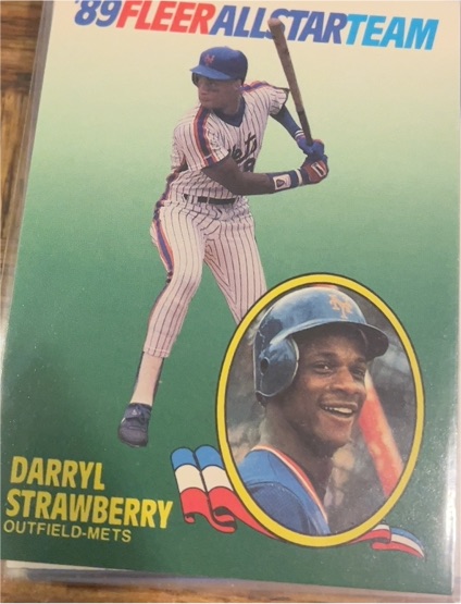 1989 Fleer #10 Darryl Strawberry '89 Fleer All-Star Team — front