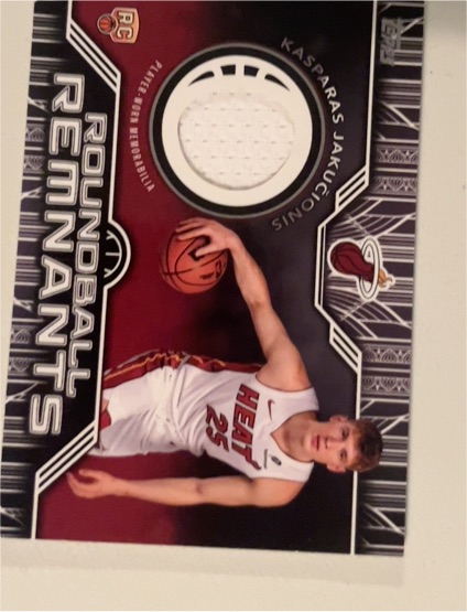 2025-26 Topps Rookie Roundball Remnants #RRR-KJ Kasparas Jakucionis — front