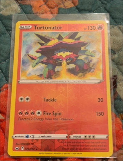 2020 Pokemon Sword & Shield #029 Turtonator — front