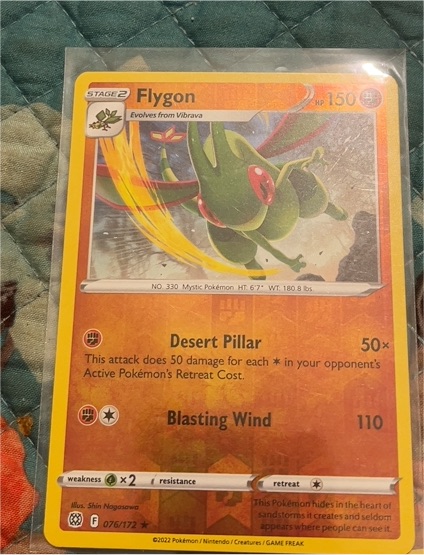 2022 Pokémon Brilliant Stars #076 Flygon — front