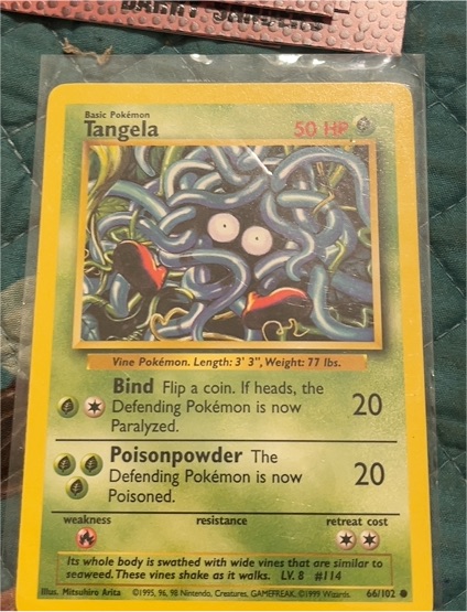 1999 Pokémon Base Set #66 Tangela — front