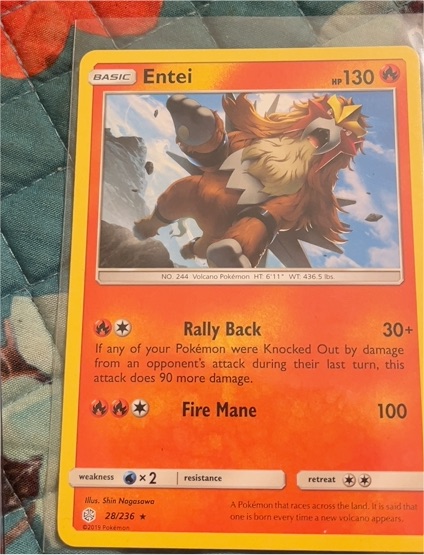 2019 Pokémon #28 Entei — front