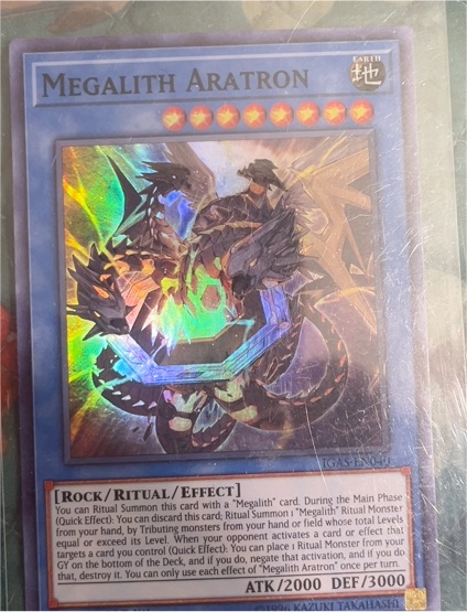 Yu-Gi-Oh! IGAS-EN040 Megalith Aratron — front