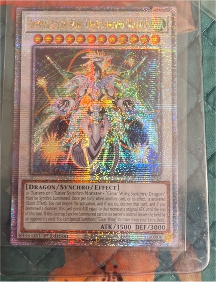2023 Yu-Gi-Oh! SUDA-EN039 Clear Wing Synchro Dragon Quarter Century Secret Rare — front