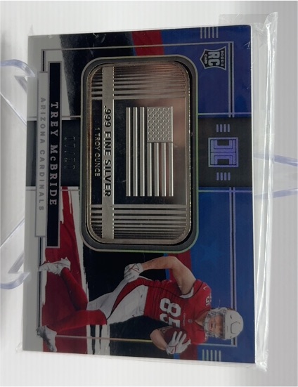 2022 Panini Impeccable #USA-TM Trey McBride Silver Bar — front