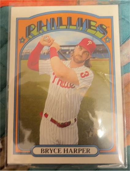 2021 Topps Heritage #13 Bryce Harper — front