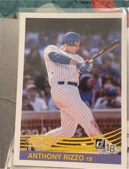 2018 Donruss #225 Anthony Rizzo Chicago Cubs — front