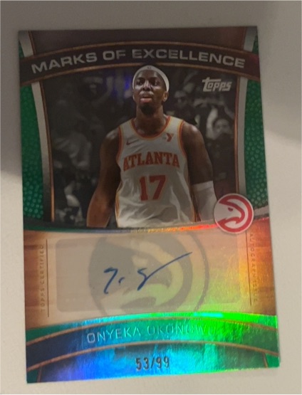 2025-26 Topps Marks of Excellence #ME-OO Onyeka Okongwu — front