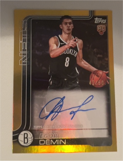 2025-26 Topps #208 Egor Demin Rookie Card — front