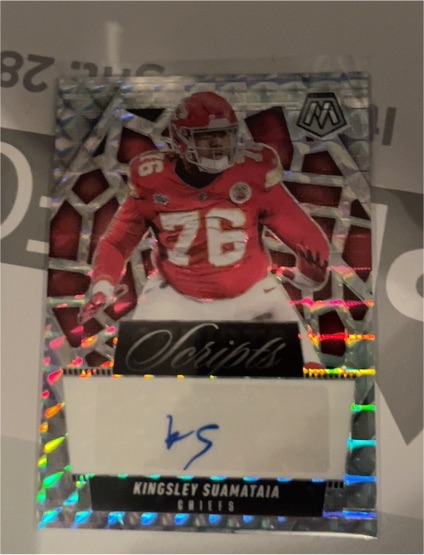2025 Panini Mosaic Scripts #SCR-KSA Kingsley Suamataia — front