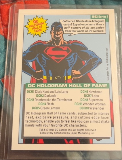 1992 Impel DC Comics Cosmic Holograms #DCH8 Superman — front