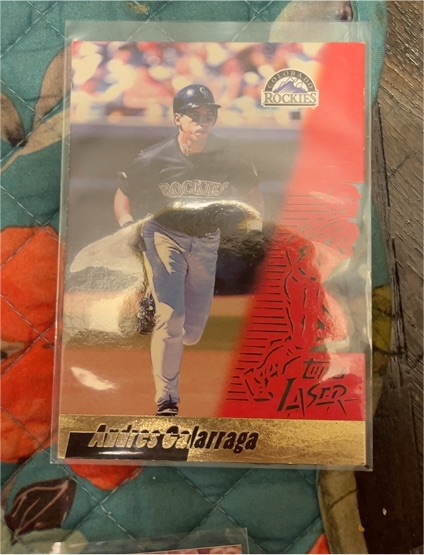 1996 Topps Laser # Andres Galarraga — front