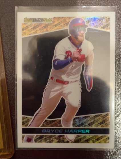 2021 Topps Chrome Update Black Gold #BGC-6 Bryce Harper — front