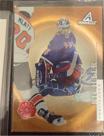 1997 Pinnacle Artist Proof #PP55 Mike Richter — front