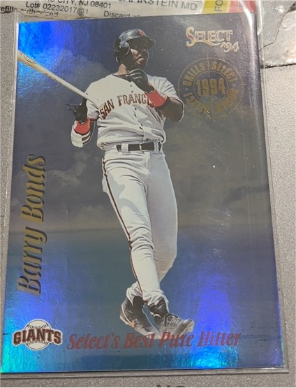 1994 Select #SK6 Barry Bonds Select Skills — front
