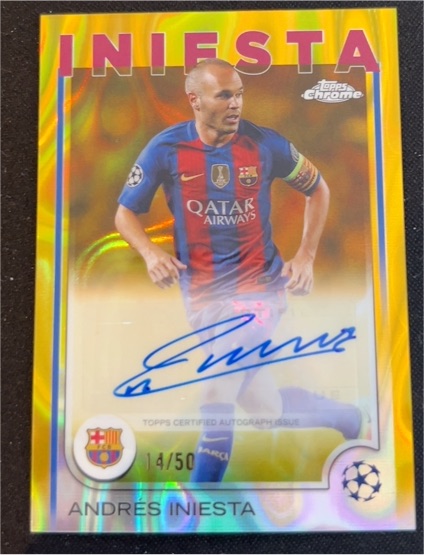 2024 Topps Chrome UEFA Club Competitions #31 Andrés Iniesta — front