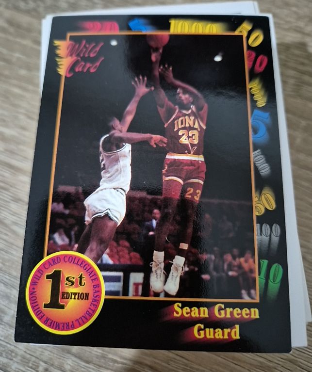 1992 Wild Card Collegiate #unknown Sean Green — front