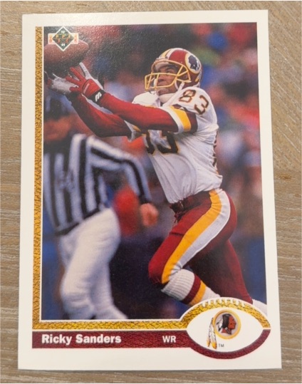 1991 Upper Deck #141 Ricky Sanders Washington Redskins — front