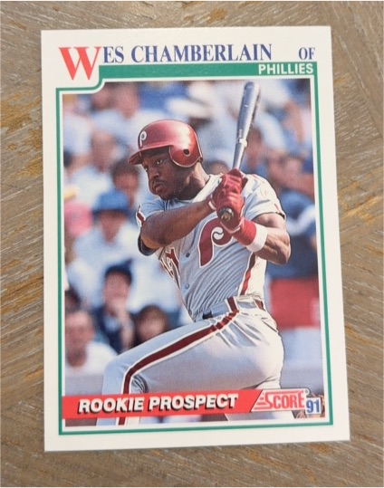 1991 Score #713 Wes Chamberlain — front