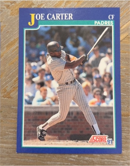 1991 Score #656 Joe Carter — front