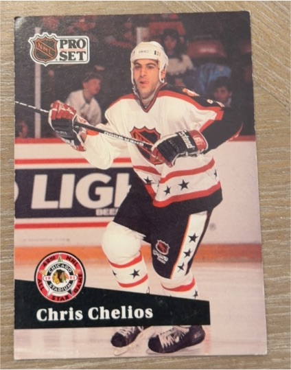 1991 Pro Set #278 Chris Chelios — front