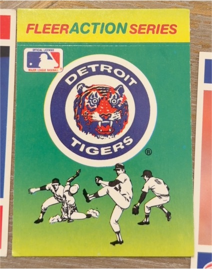 1990 Fleer Action Series #NNO Detroit Tigers Team Logo — front