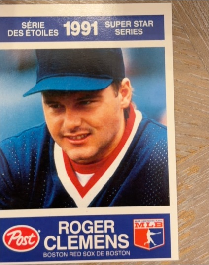 1991 Post Canada Super Star Series #18 Roger Clemens — front
