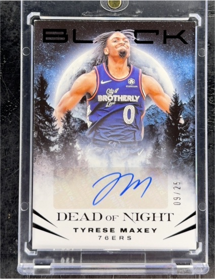 2023-24 Panini Black Dead of Night Tyrese Maxey — front