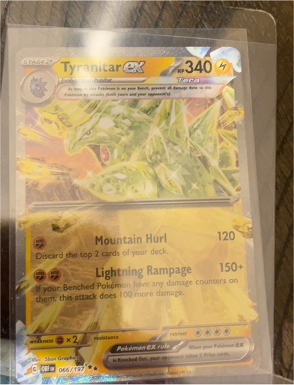 2023 Pokémon TCG Sv03: Obsidian Flames #066 Tyranitar ex — front