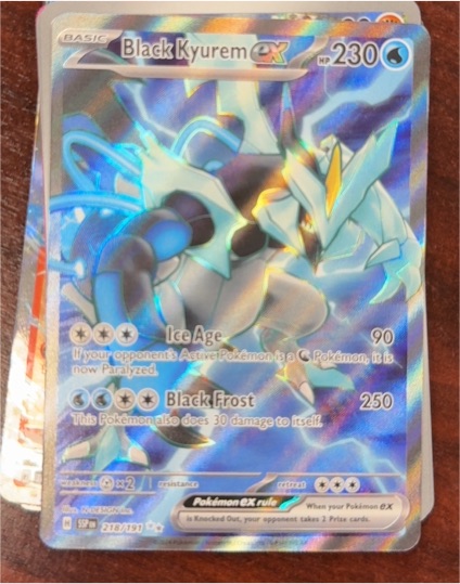 2024 Pokémon SV Surging Sparks #218 Black Kyurem EX — front