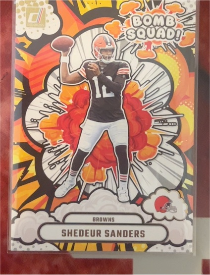 2025 Panini Donruss #BS-SSS Shedeur Sanders Bomb Squad — front