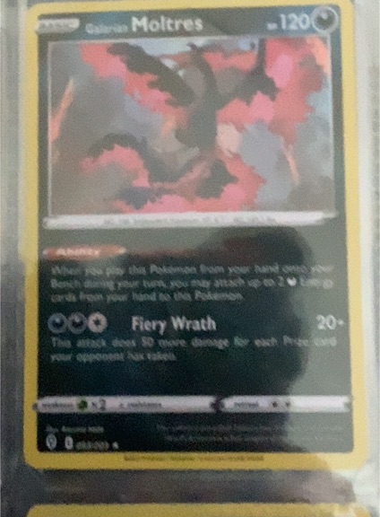 2021 Pokémon TCG Evolving Skies #093 Galarian Moltres — front