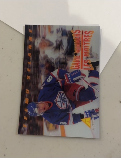 1995-96 Pinnacle McDonald's #MCD-19 Teemu Selanne — front