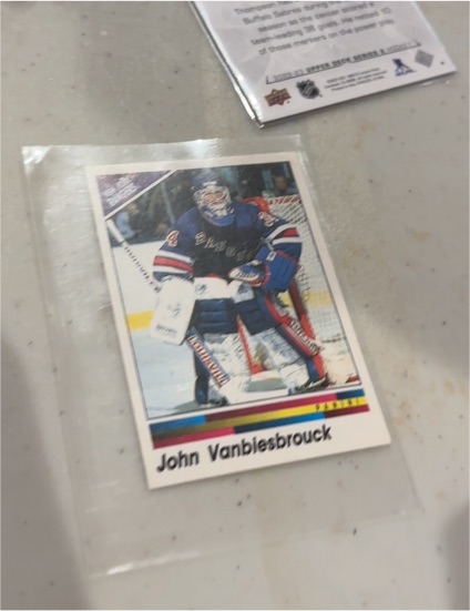 1990-91 Panini Hockey Stickers #108 John Vanbiesbrouck — front