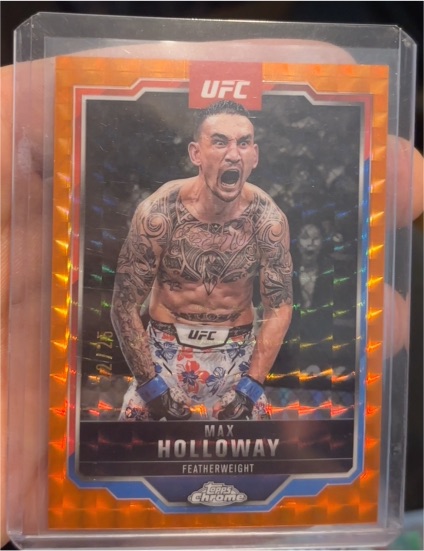 2025 Topps Chrome UFC #100 Max Holloway — front