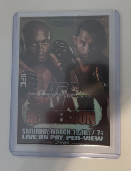 2010 Topps UFC Fight Poster UFC 82 Silva vs Henderson #FPR-UFC82 — front