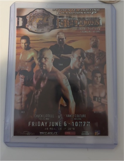 2010 Topps UFC Fight Poster Review #FPR-UFC43 Chuck Liddell vs Randy Couture — front