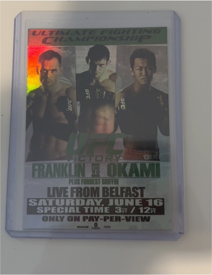 2010 Topps UFC Fight Poster #FPR-UFC72 Rich Franklin vs Yushin Okami — front